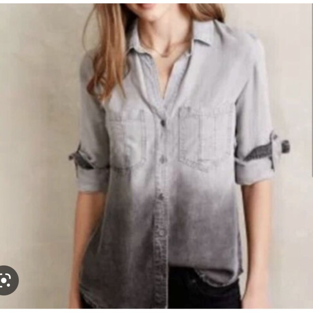 Anthropologie Cloth & Stone Ombre Shirt